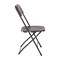 Emma and Oliver 4 Pack of Zia All-Weather, Extra Wide Contoured Plastic Folding Chairs with Metal Frame and 650 lb. Static Weight Capacity